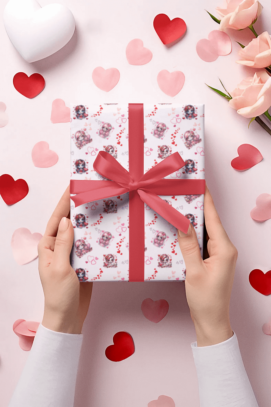 Set of 3 Valentines Wrapping Papers product image (3)