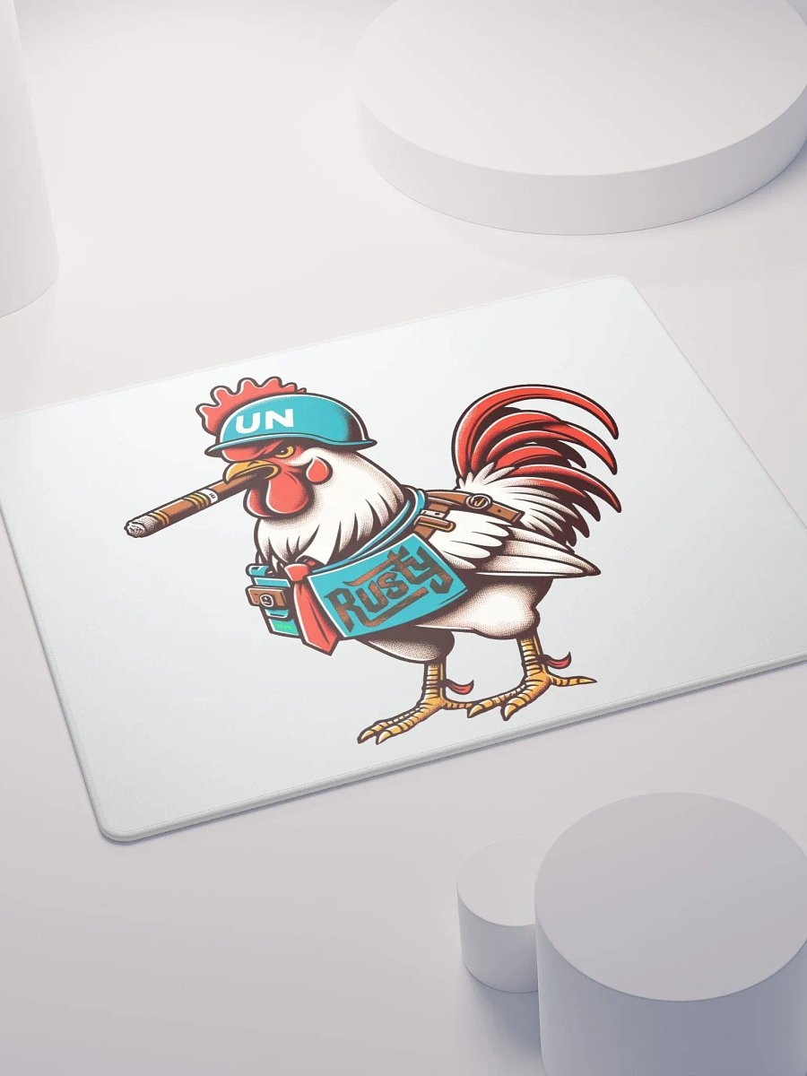 White Rusty the Rooster Gaming Mousepad! product image (4)