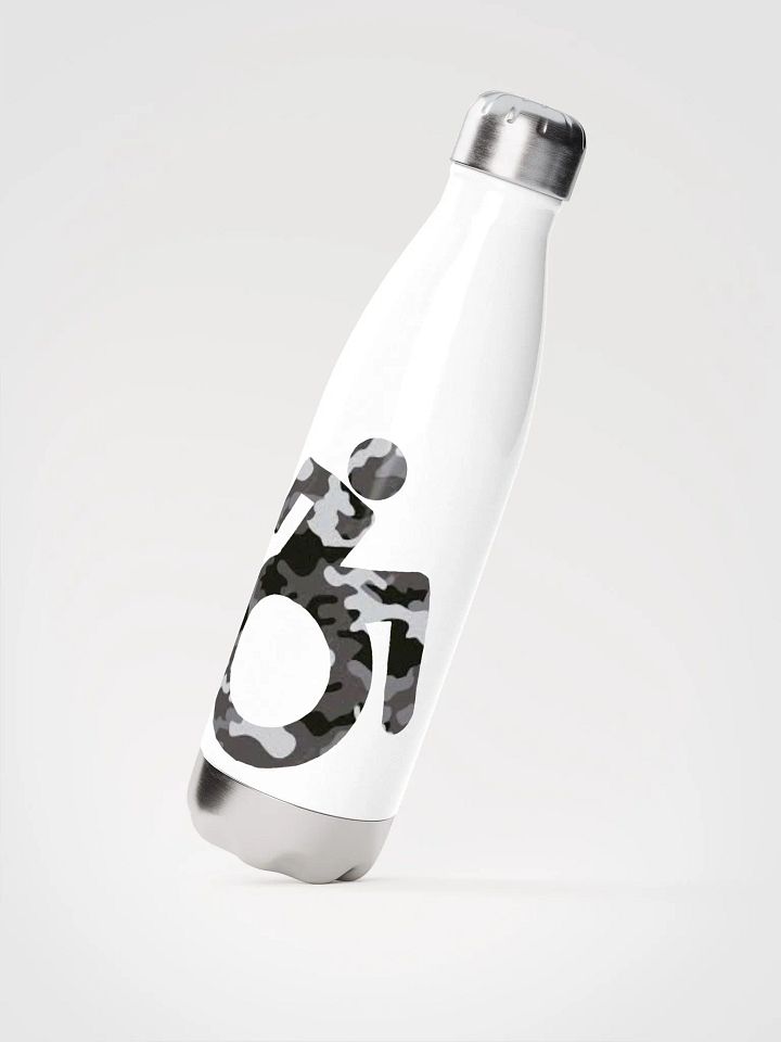 Wheelie, Dark Gray Camo SS Water Bottle product image (2)