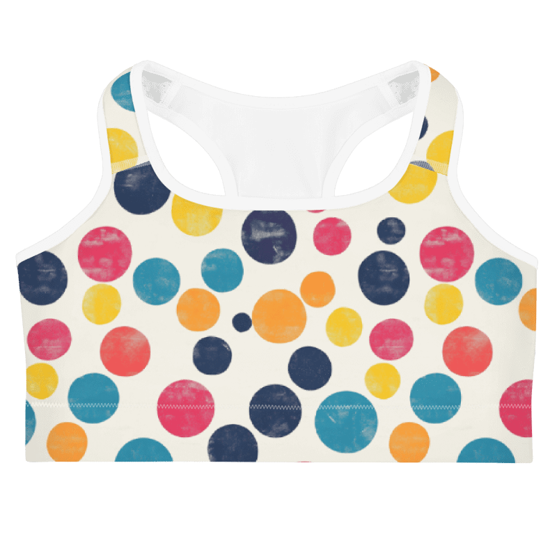 Polka Dot Illusion Vintage Retro Sports Bra product image (4)