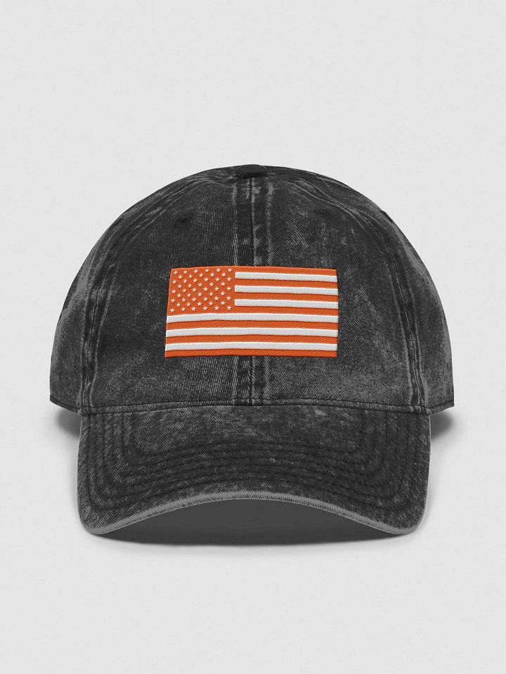 Vintage Orange American Flag Hat product image (1)
