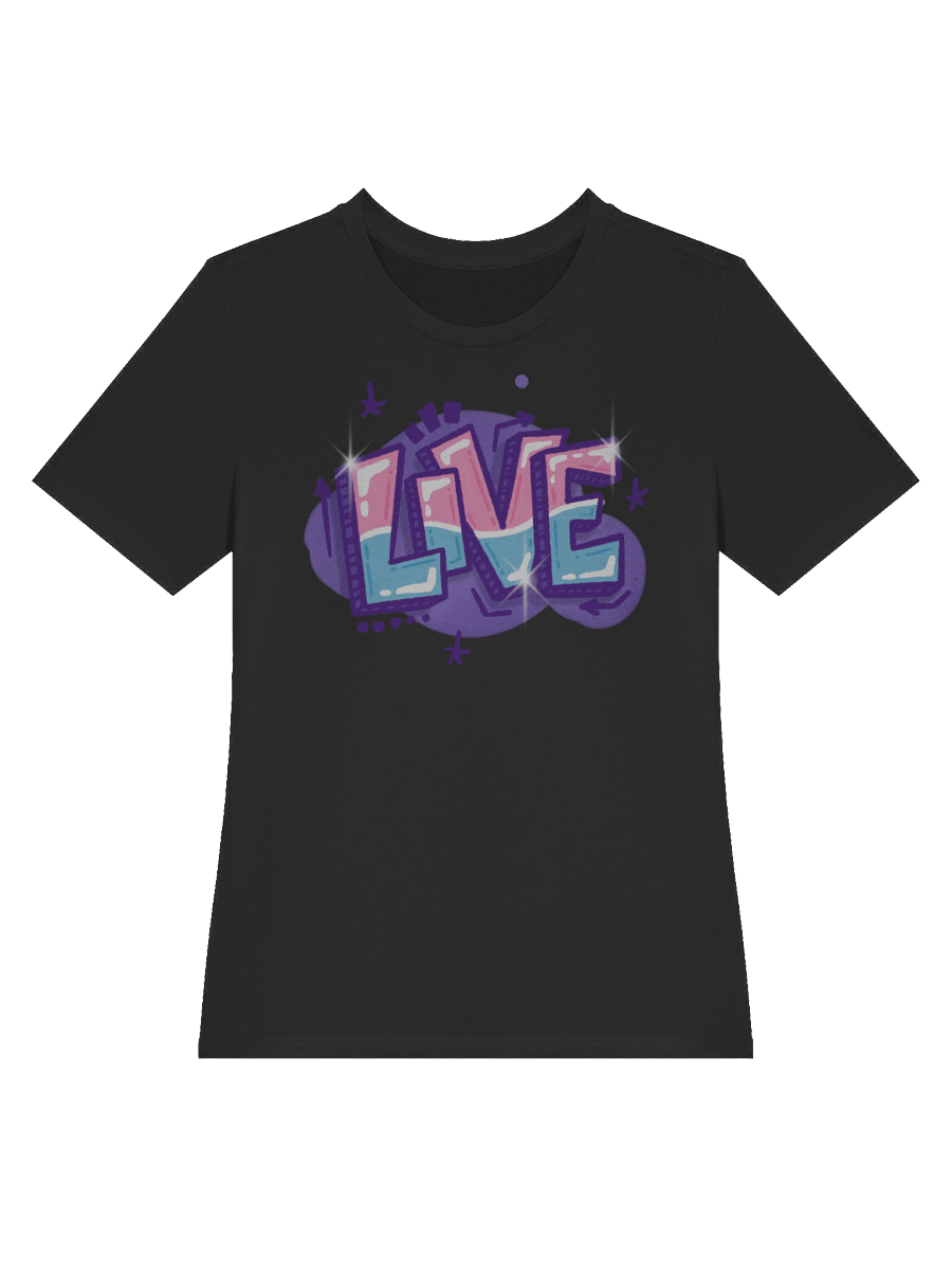 "LIVE" - Kawaiifiti Style - Women's Relaxed-fit T-Shirt product image (3)
