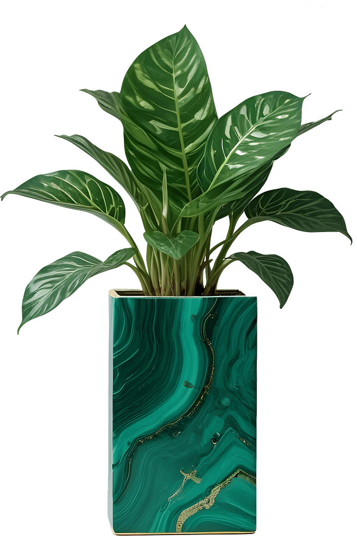 Aurora Verde – Vase malachite elegant decor PNG product image (1)