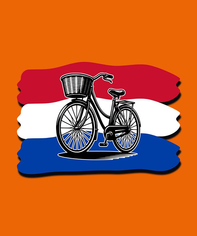 Netherlands Flag And Bicycle