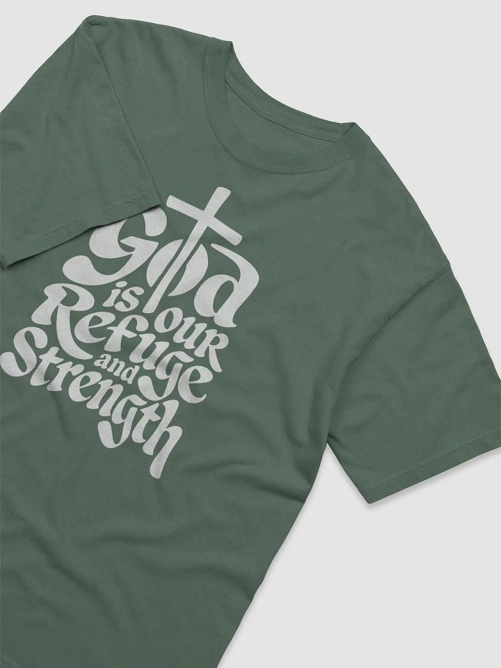 God is Our Refuge and Strength – Psalm 46:1 Bible Verse Comfort Colors T-Shirt product image (1)