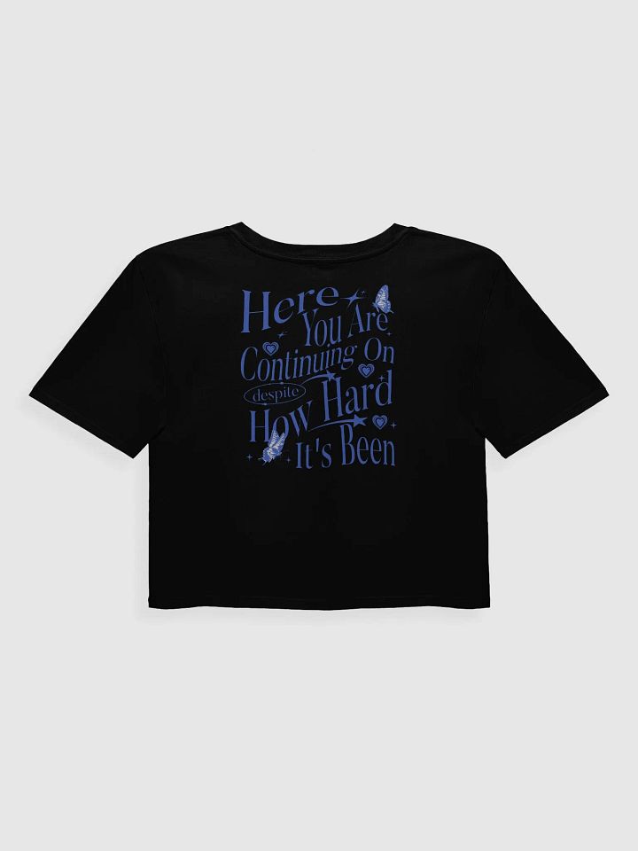 Motivational Blue Typography Crop Tee product image (1)