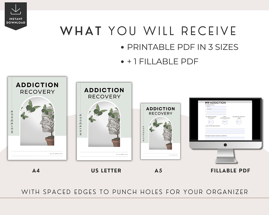 Addiction Recovery Workbook and Sobriety Journal - DIGITAL product image (8)