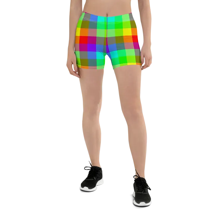Rainbow Checkers Shorts product image (2)