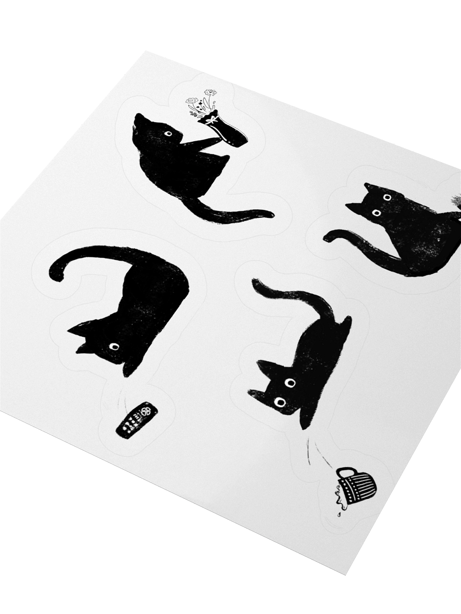 Bad Cats Knocking Stuff Over Stickers product image (3)