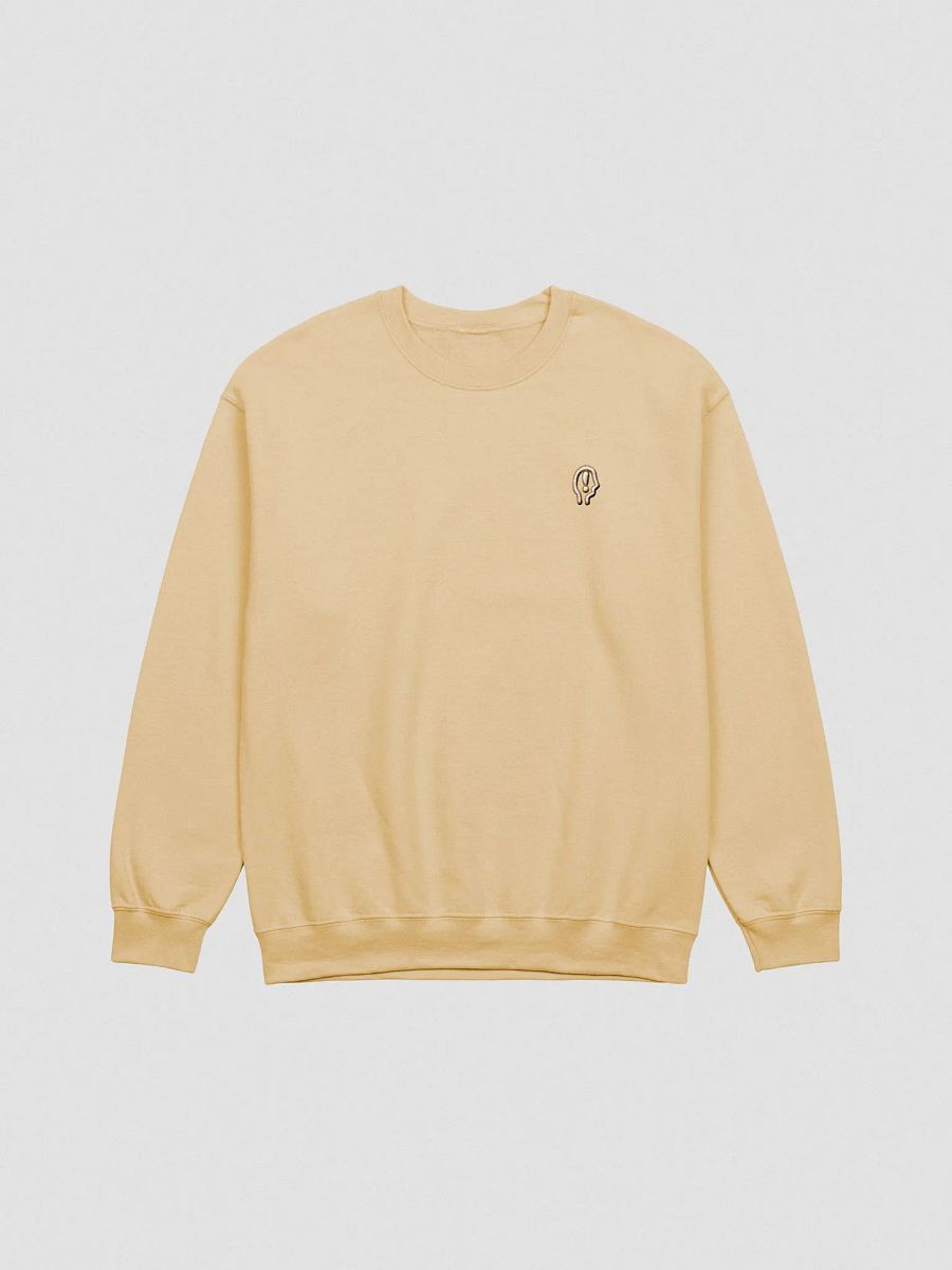 EXCLAIMING MENTALLY (L.C. brass and white design) embroidered crewneck product image (16)