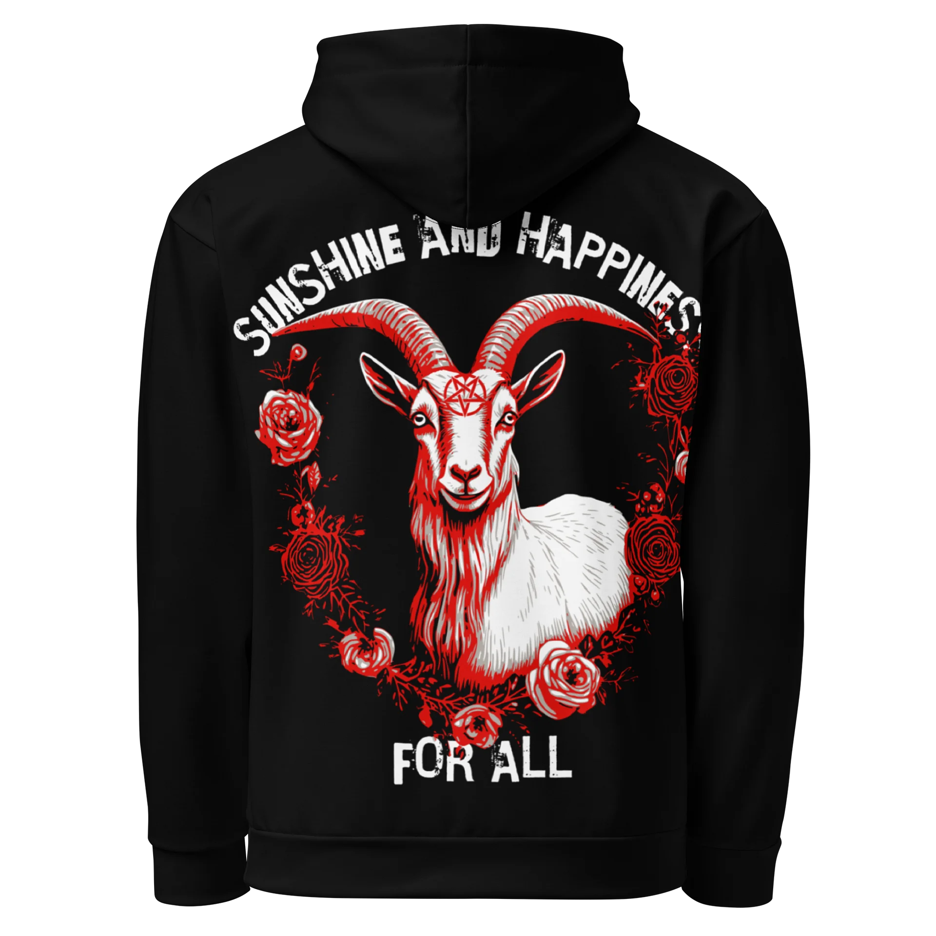 Baphomet Sunshine and Happiness Unisex Hoodie - Red Edition product image (3)