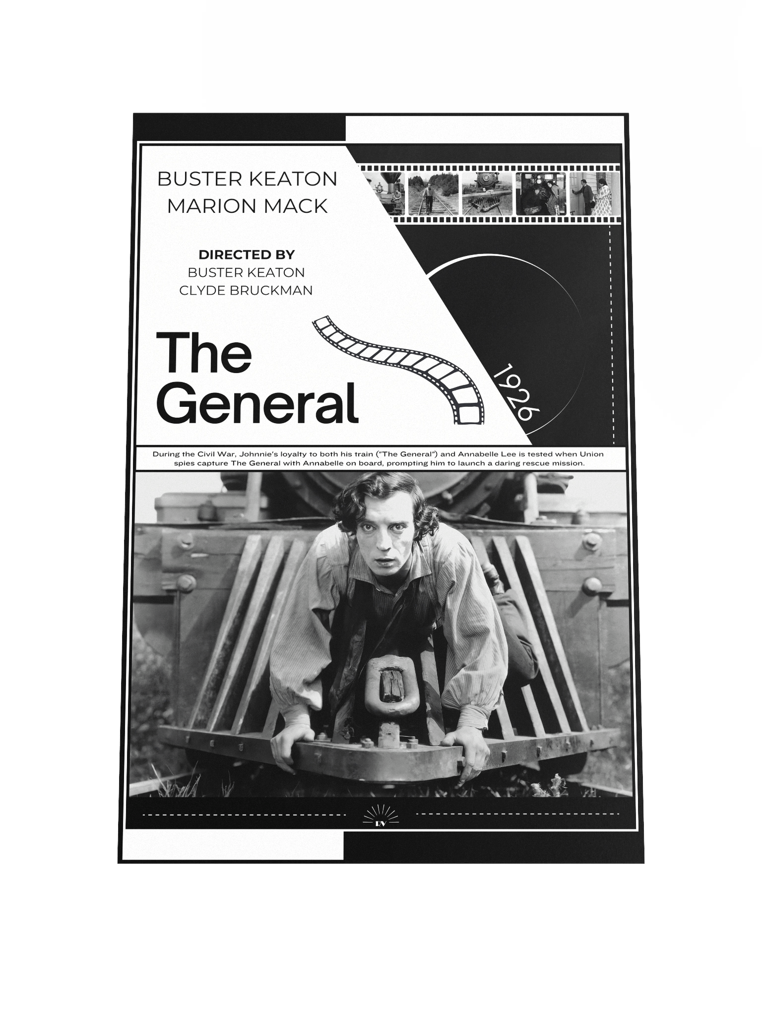 The General with Buster Keaton and Marion Mack 1926 | Movie Poster | 12x18 Wall Art product image (1)
