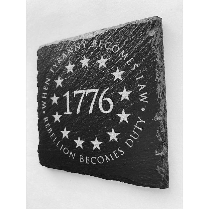 Patriotic Slate Coasters - Set of 4 Custom Laser Engraved product image (2)