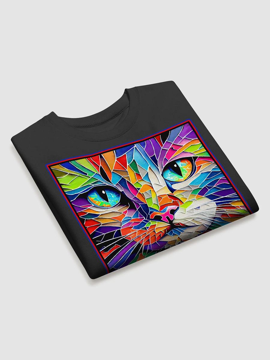 Vibrant Mosaic Style Cat Sweatshirt product image (15)