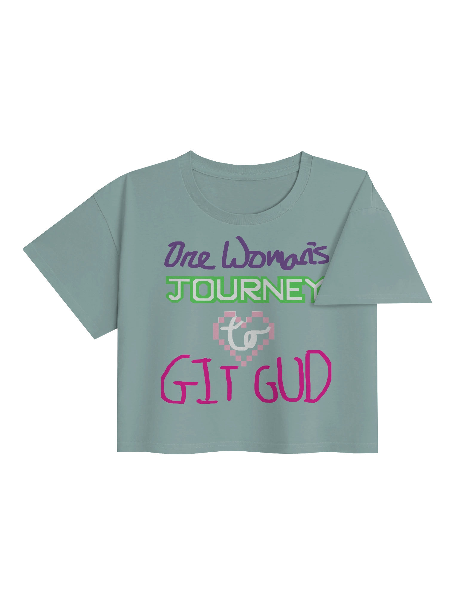 One Woman's Journey to Git Gud cropped tee product image (16)