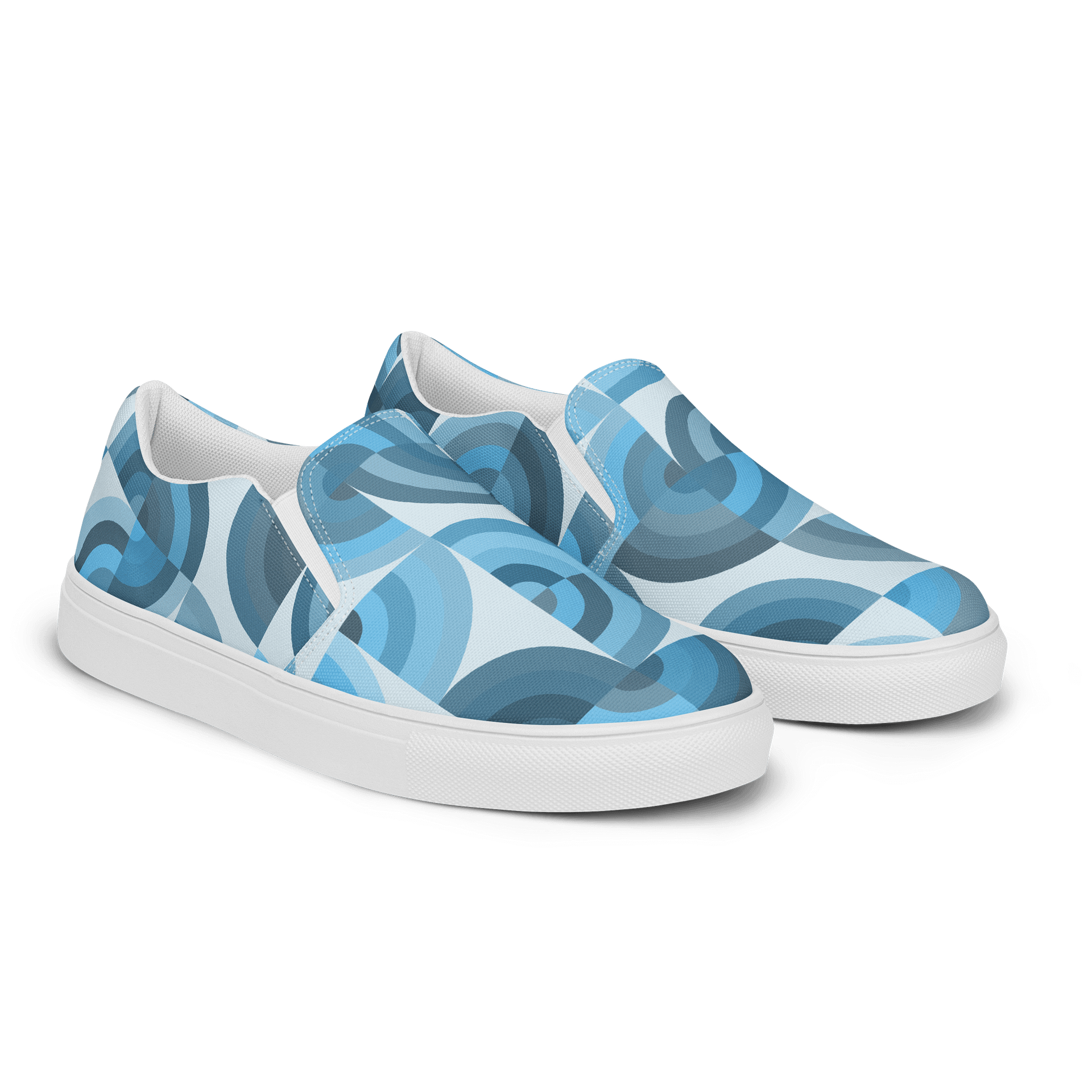 Waveform Blue Women's Slip-Ons product image (1)
