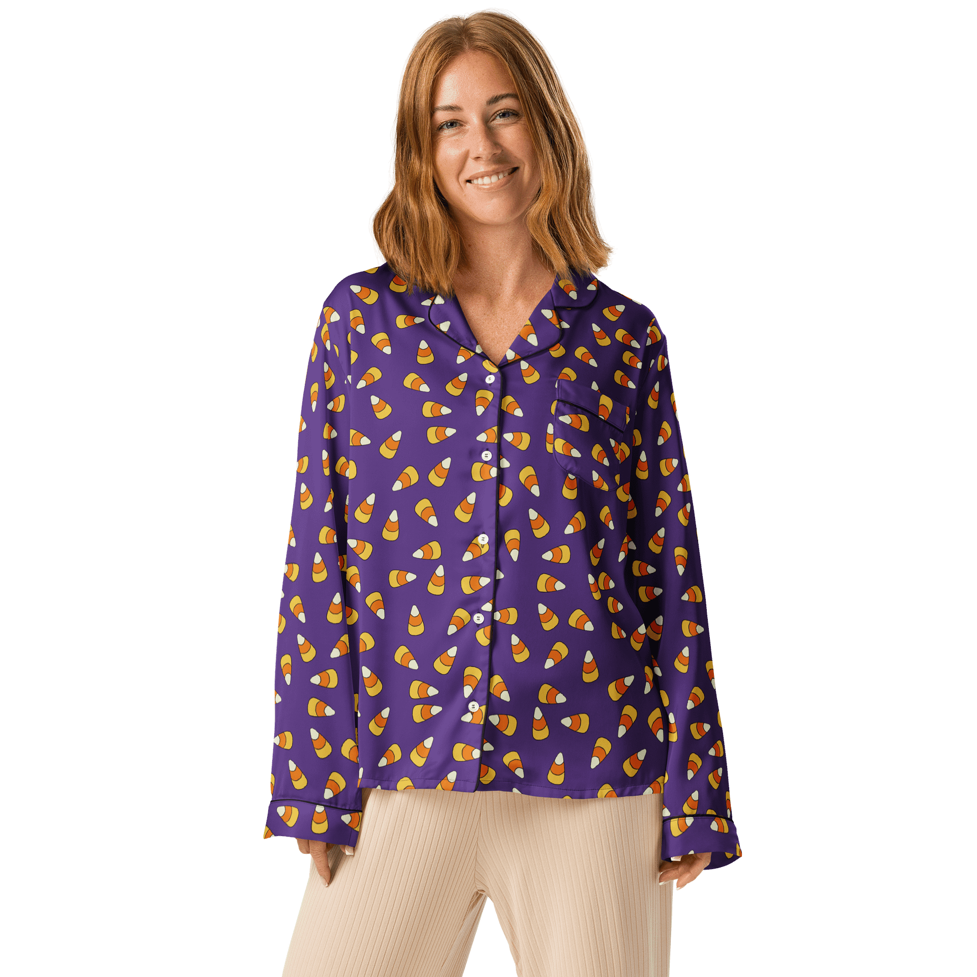 "Scattered Candy Corn" Pattern - Pajama Top product image (1)