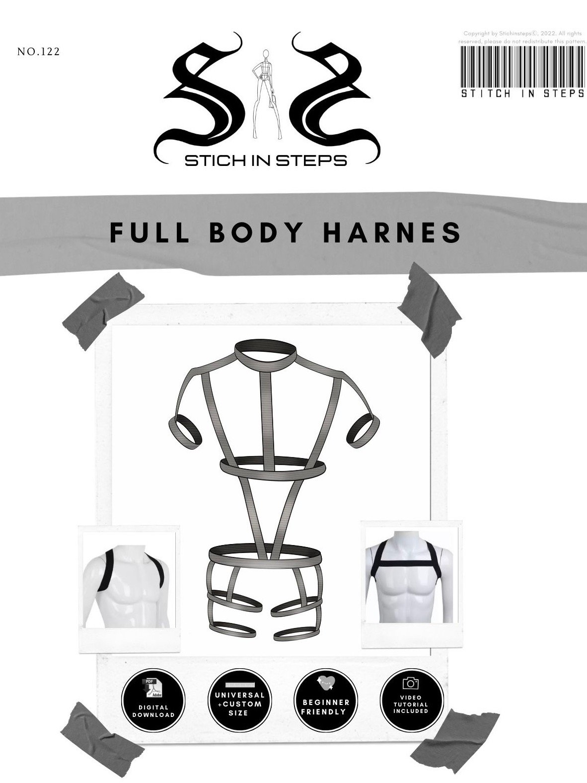 Elastic Full Body Harness Sewing Pattern: Unleash Your Inner Designer! product image (1)