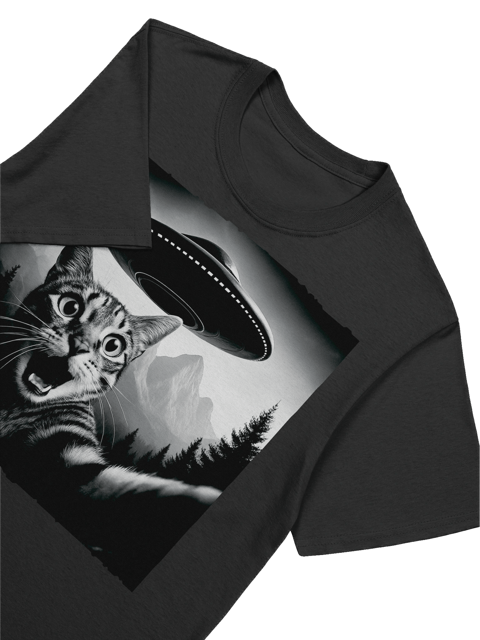 Selfie Cat UFO T-Shirt product image (38)