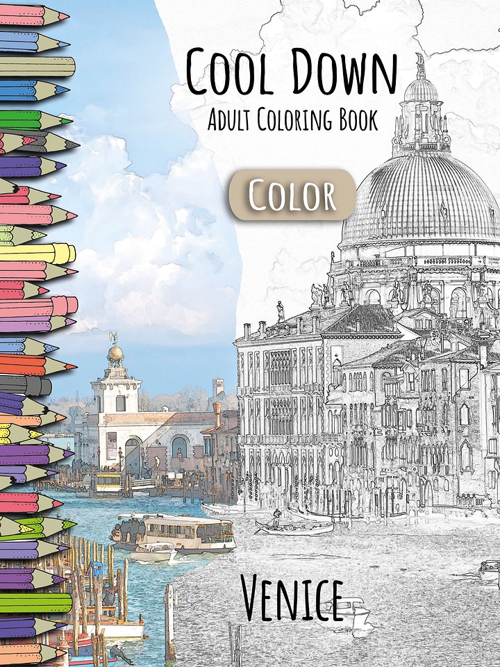Cool Down [Color] | Adult Coloring Book: Venice product image (1)