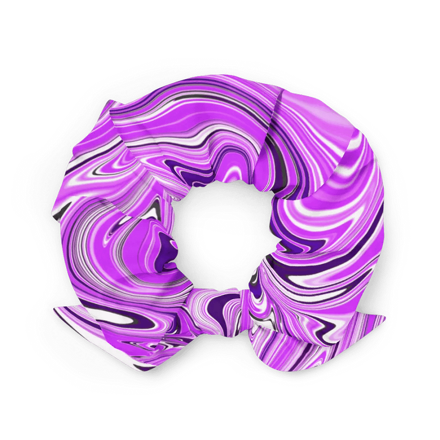 Scrunchie - Purple Digital Fluid Art product image (1)