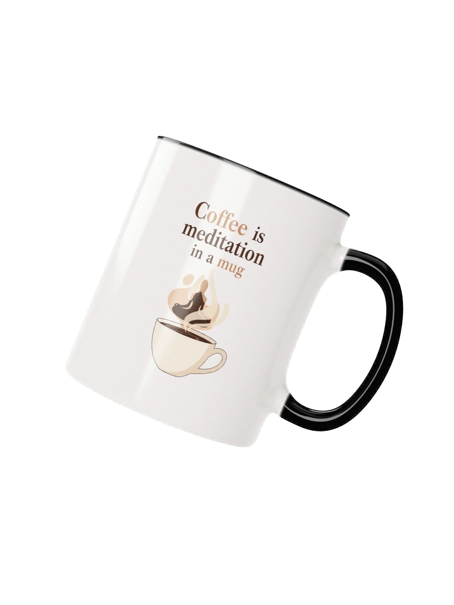 Coffee Is Meditation in a Mug – Inspirational Ceramic Coffee Mug for Mindful Mornings product image (2)