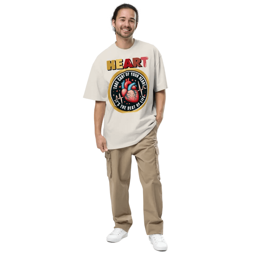 Heartbeat Emblem Oversized Tee product image (18)