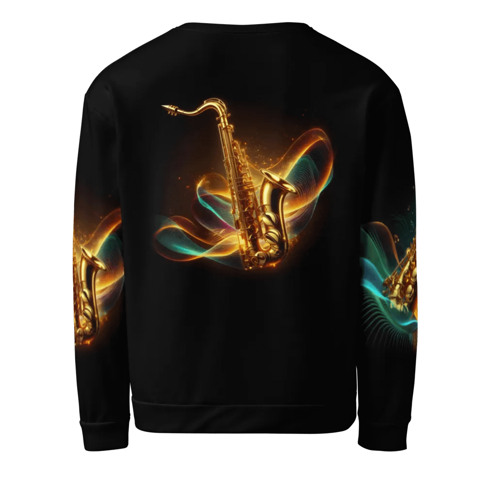 Golden Saxophone Musical Instrument - All-Over Unisex Sweatshirt #3 product image (3)