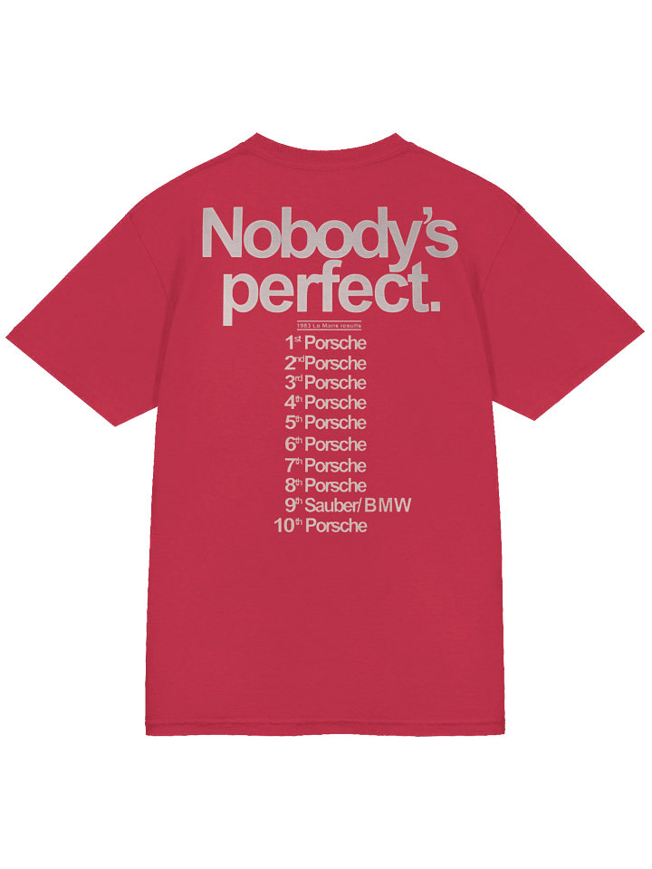 Nobody's Perfect - Mans 1983 Porsche T-Shirt product image (2)