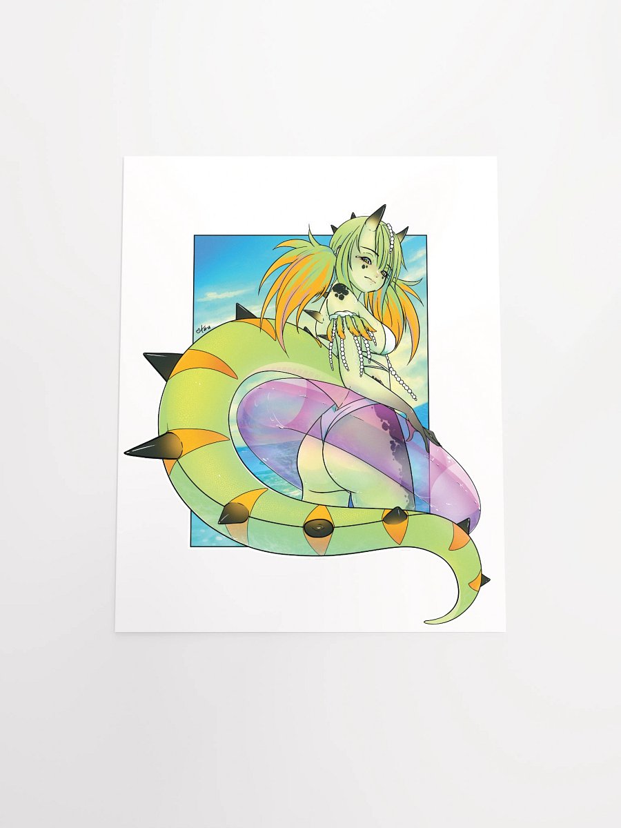 Hot Dino Girl Summer Poster product image (4)