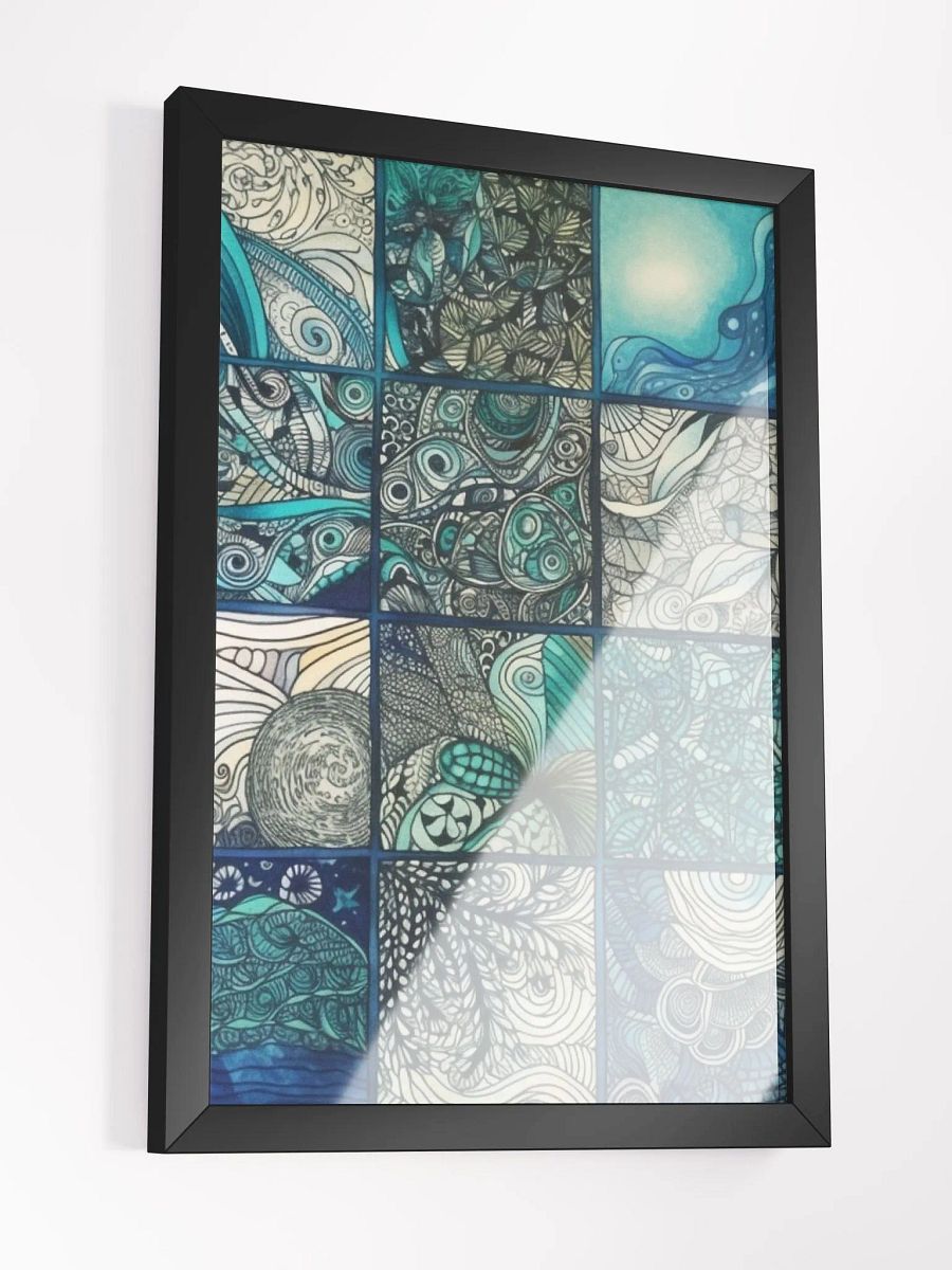 Aquatic Dreams Doodle Art Framed Poster - 12x18 product image (11)