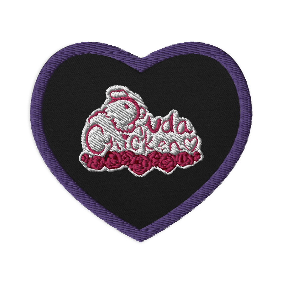 Quirky Chicken Love Embroidered Patch product image (1)