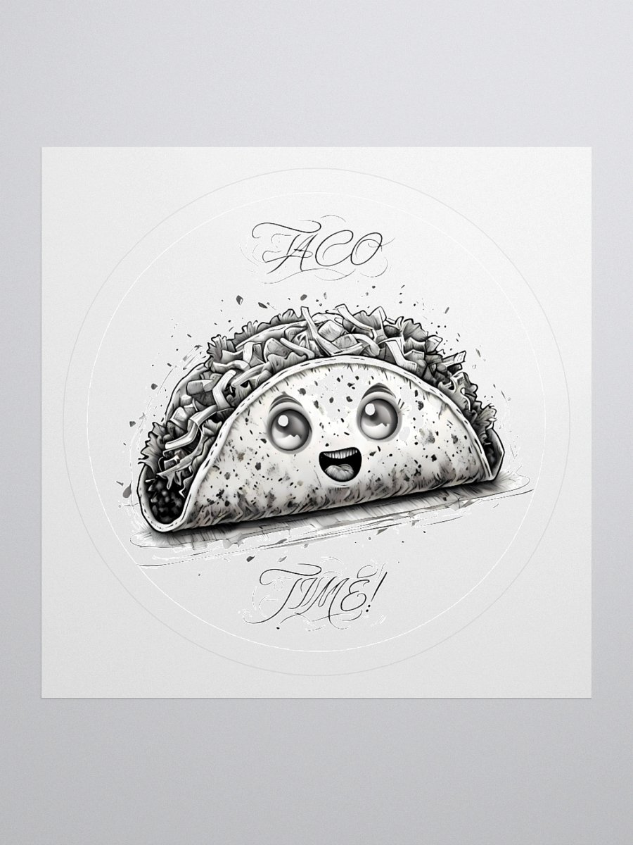 Cute Taco Time Sticker - Ideal for Taco Enthusiasts product image (1)