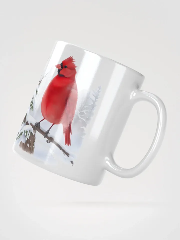 Winter Cardinals White Glossy Mug product image (3)