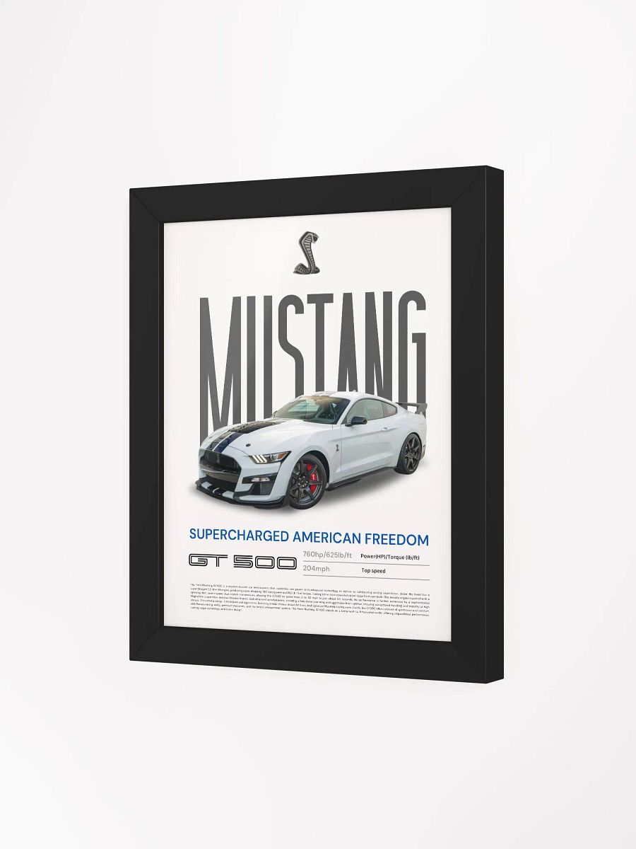 FORD MUSTANG GT500 FRAMED POSTER product image (3)