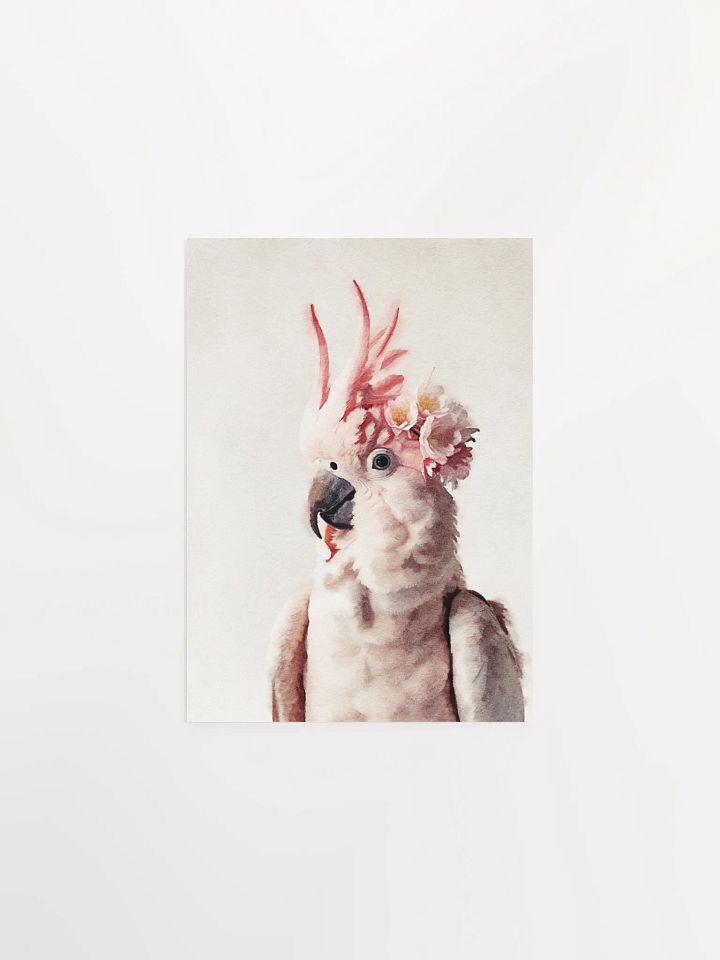 Whimsical Cockatoo Watercolor Poster product image (8)