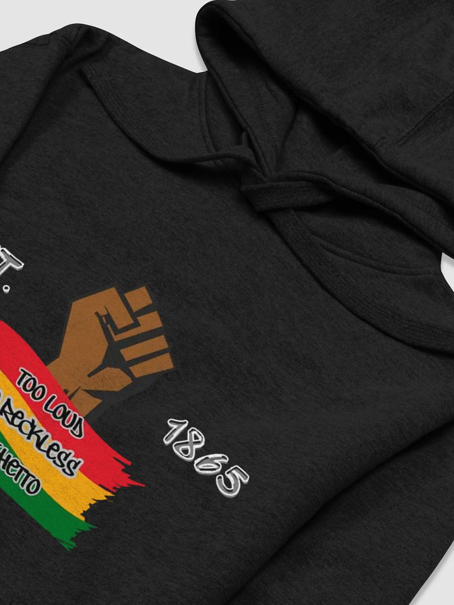 TOO LOUD TOO RECKLES TOO GHETTO HOODIE product image (3)