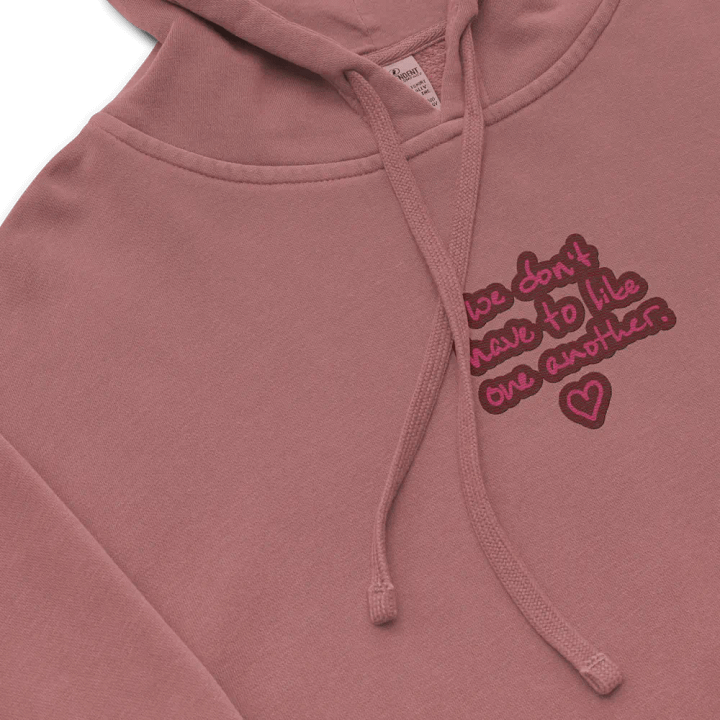ONE ANOTHER (rose) embroidered pigment hoodie product image (1)