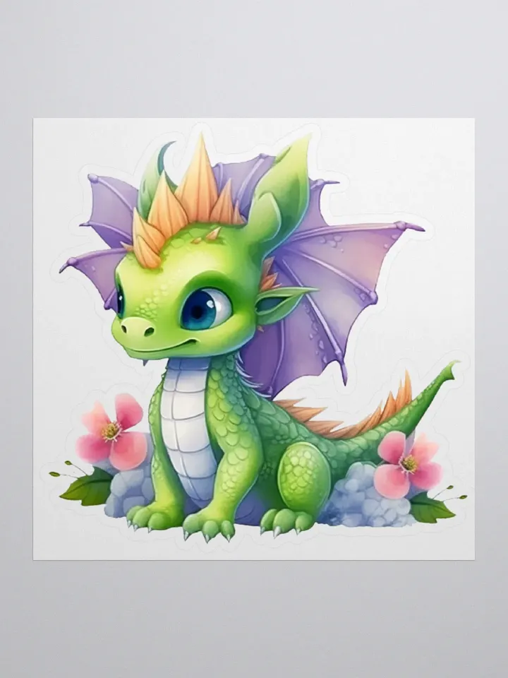 Whimsical Dragon Kiss Cut Stickers product image (1)