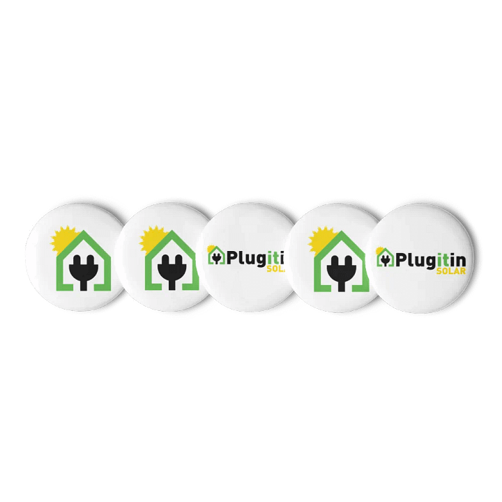 Plug It In Solar High-Quality Set of Pin Buttons product image (3)
