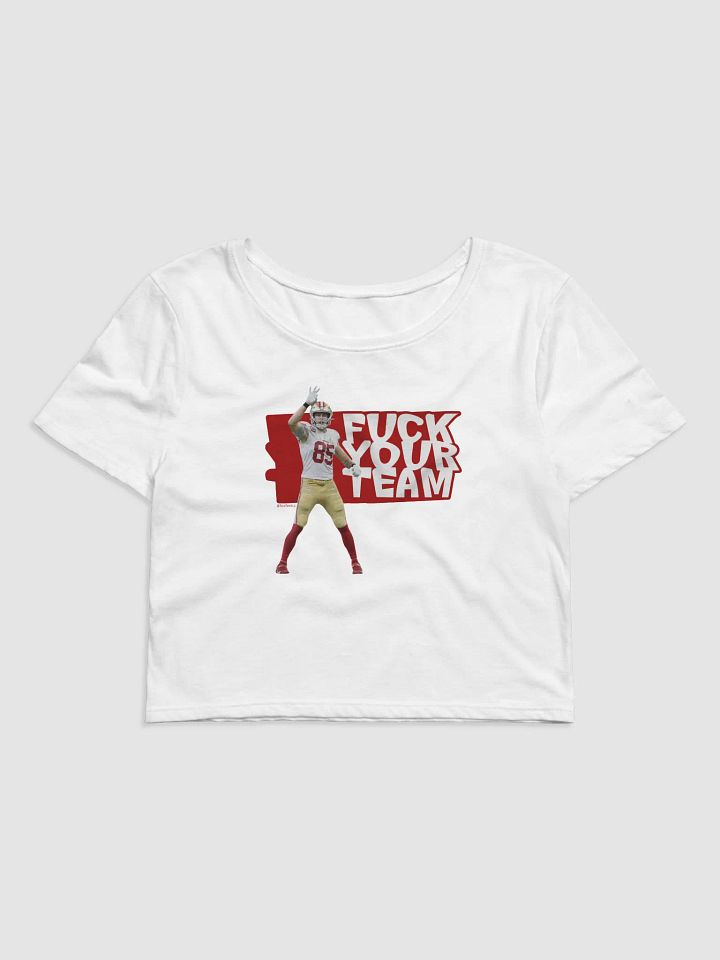 San Francisco Football 49ers Kittle First Down FYT Gameday Women’s Crop Top Tee Shirt product image (1)
