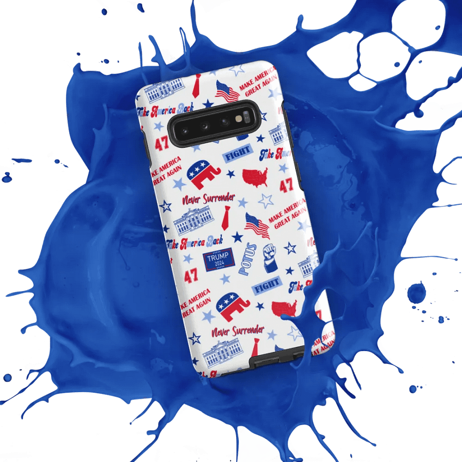 Trump 2024 Republican Patriot Make America Great Again White Pattern Phone Case for Samsung product image (7)