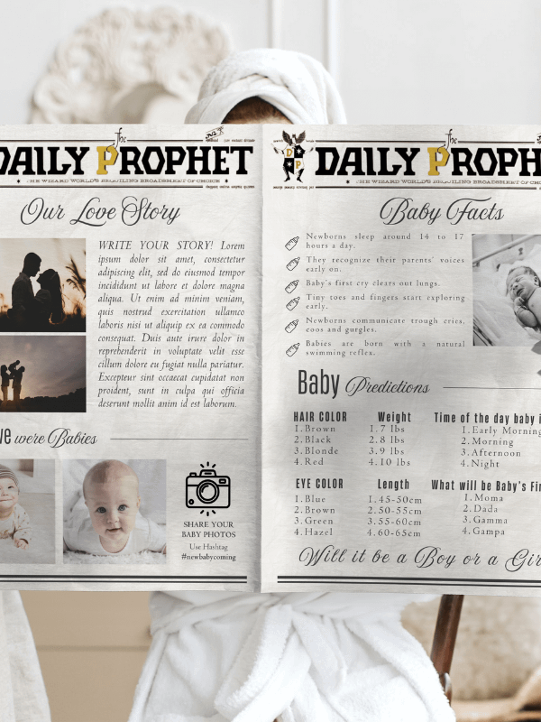 Daily Prophet Baby Announcement Newspaper Harry Potter Editable Template I 100% Customizable product image (3)