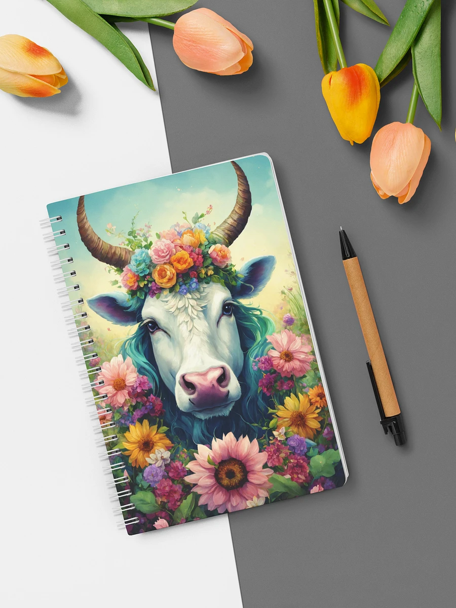 Floral Cow Dotted Notebook product image (1)