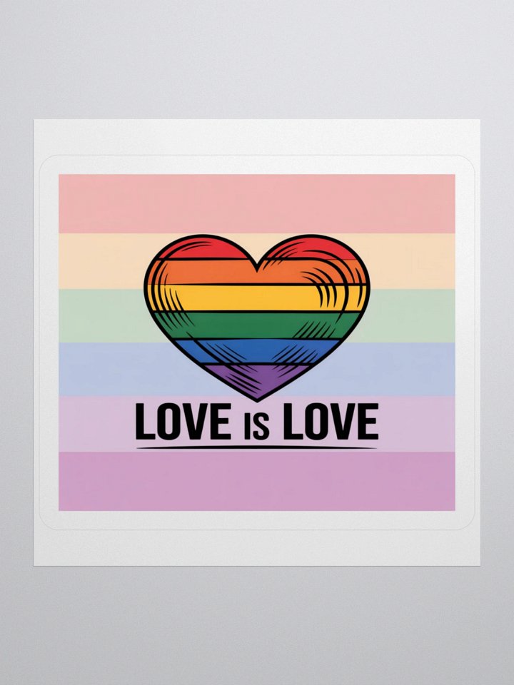 Exclusive "Love is Love" Rainbow Pride Sticker by TDS Music - Celebrate Inclusivity product image (3)
