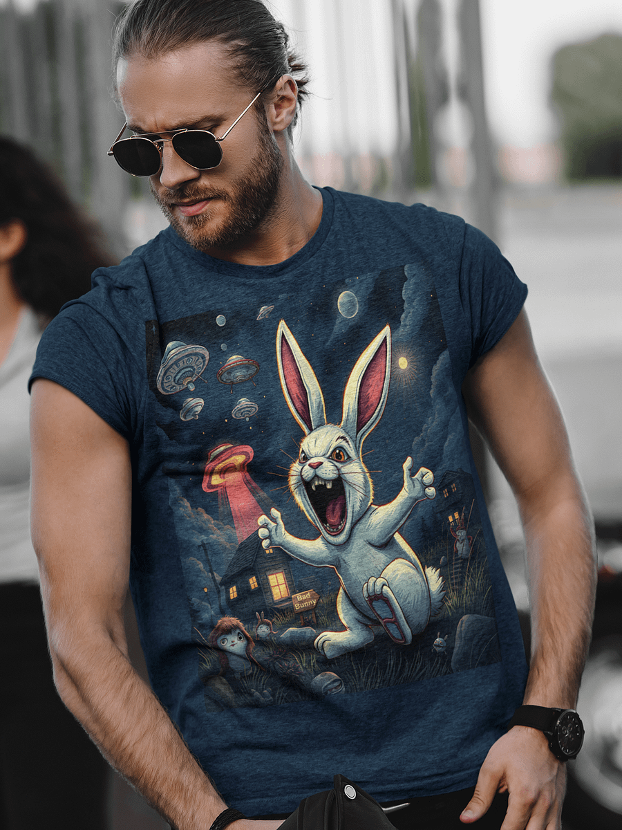 Bad Bunnie Drones Attack Men's T-Shirt product image (1)