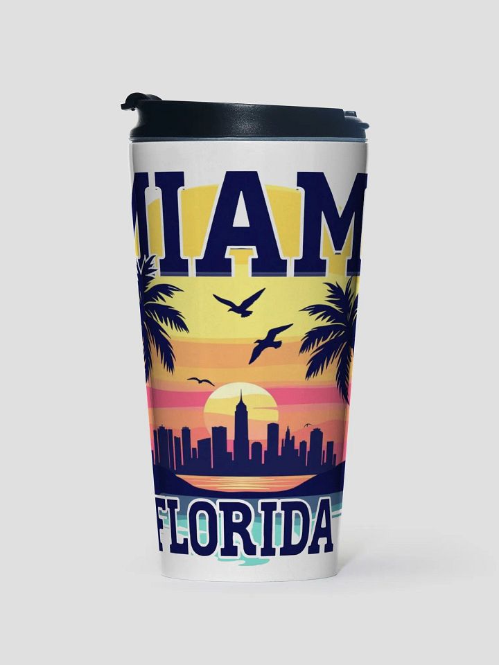Miami Sunset Stainless Steel Travel Mug product image (1)