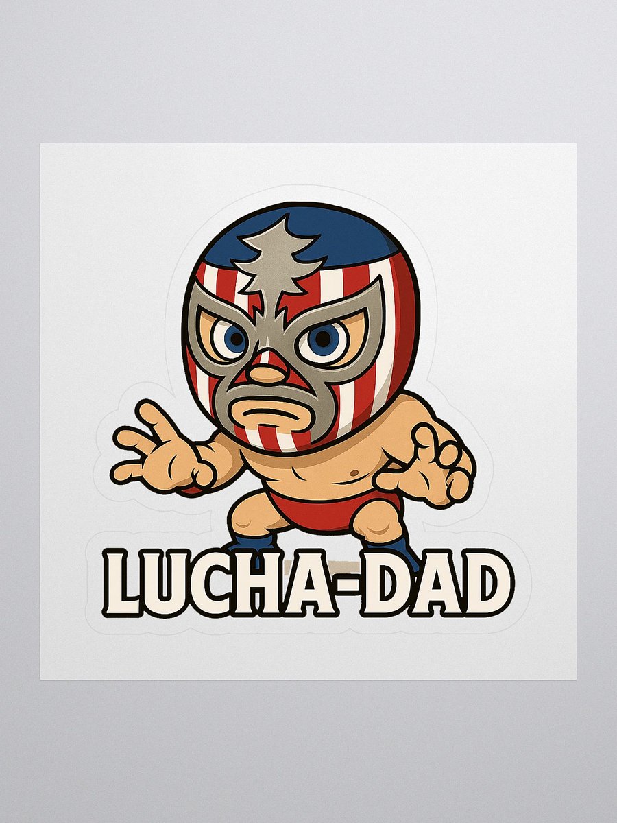 Lucha-Dad Wrestler Kiss Cut Stickers product image (1)
