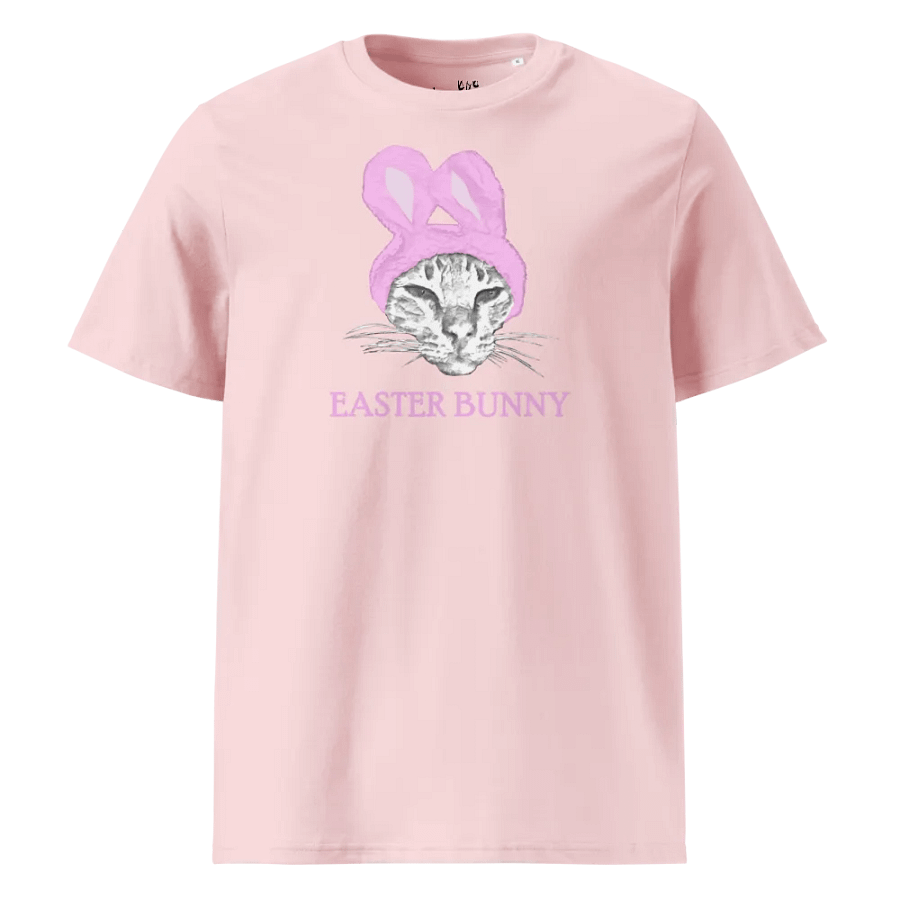 Disgruntled Cat - Easter Bunny Ears - Organic Cotton - Unisex T-Shirt - Pale Palette product image (9)
