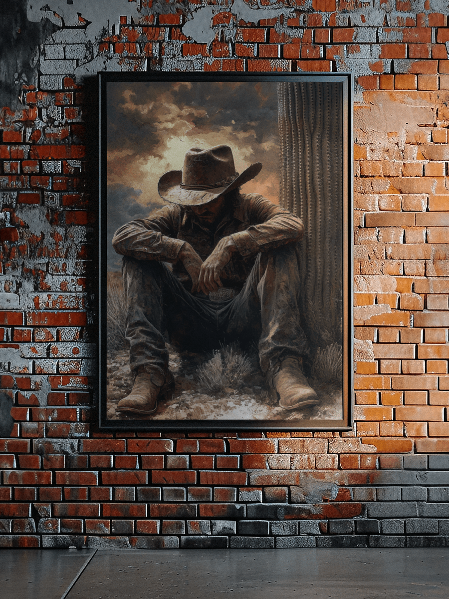 Strength is Forged in the Heat of the Wild West - Resting Cowboy Art Poster product image (26)